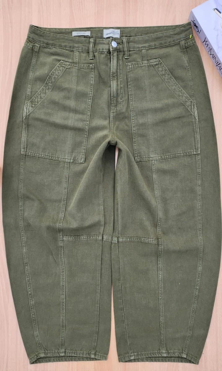 Olive Wide-Leg Trousers